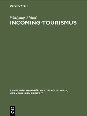 cover image of Incoming-Tourismus